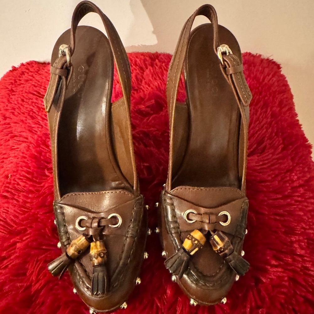Gucci Wooden Heel Clog